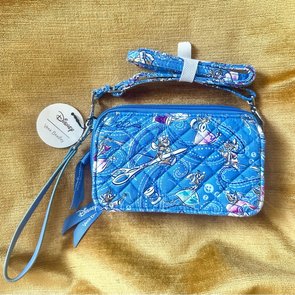 Vera Bradley Disney Cinderella Jaq & Gus RFID All in One Crossbody Bag NWT ✨🐭